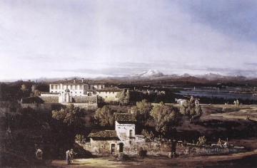View Of The Villa Cagnola At Gazzada Near Varese urban Bernardo Bellotto Oil Paintings